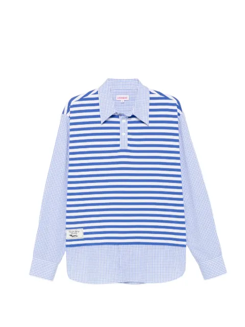 Charles Jeffrey Loverboy Merge striped gingham polo shirt