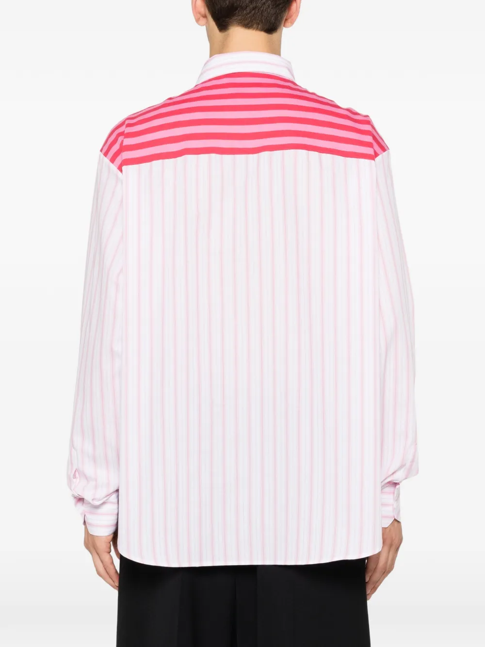 Charles Jeffrey Loverboy Merge gestreept poloshirt Roze