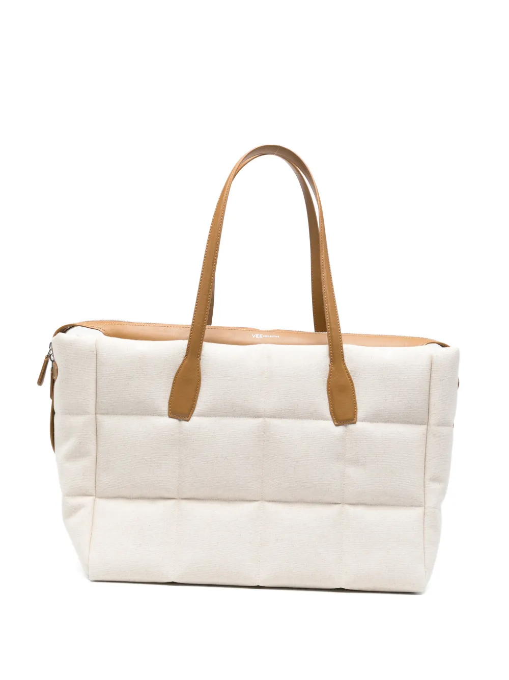 VeeCollective large Tela quilted shoulder bag - Toni neutri