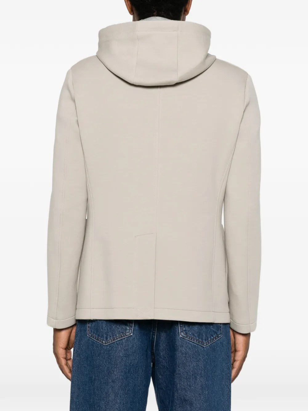 Manuel Ritz Twill-jersey jack met capuchon Beige