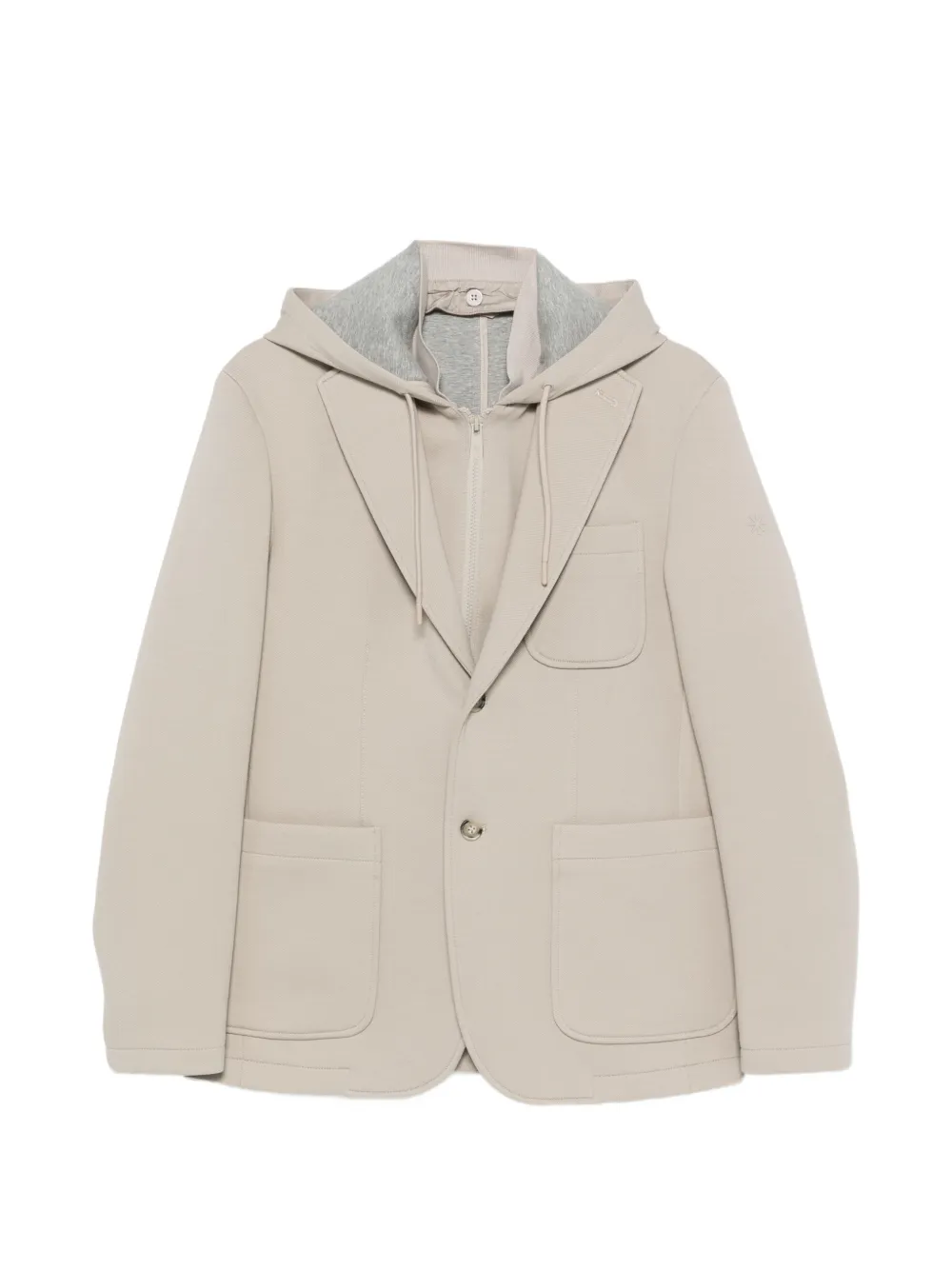 Manuel Ritz twill-jersey hooded jacket | Neutrals | Image 1