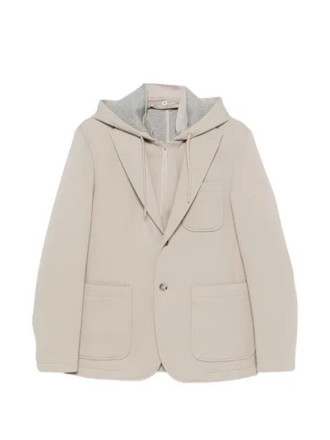 Manuel Ritz twill-jersey hooded jacket