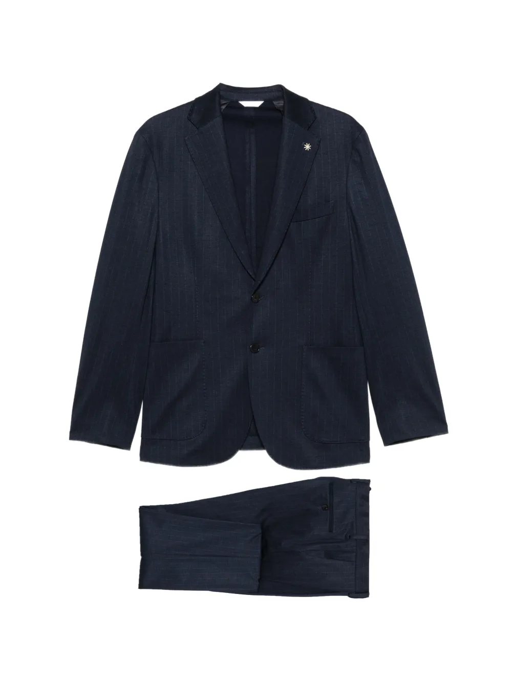 Manuel Ritz pinstripe single-breasted suit | Blue | Image 1