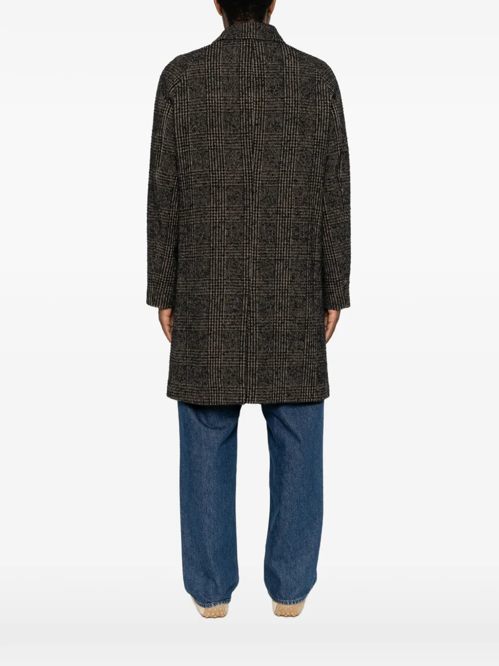 Manuel Ritz Prince of Wales bouclé jas Blauw