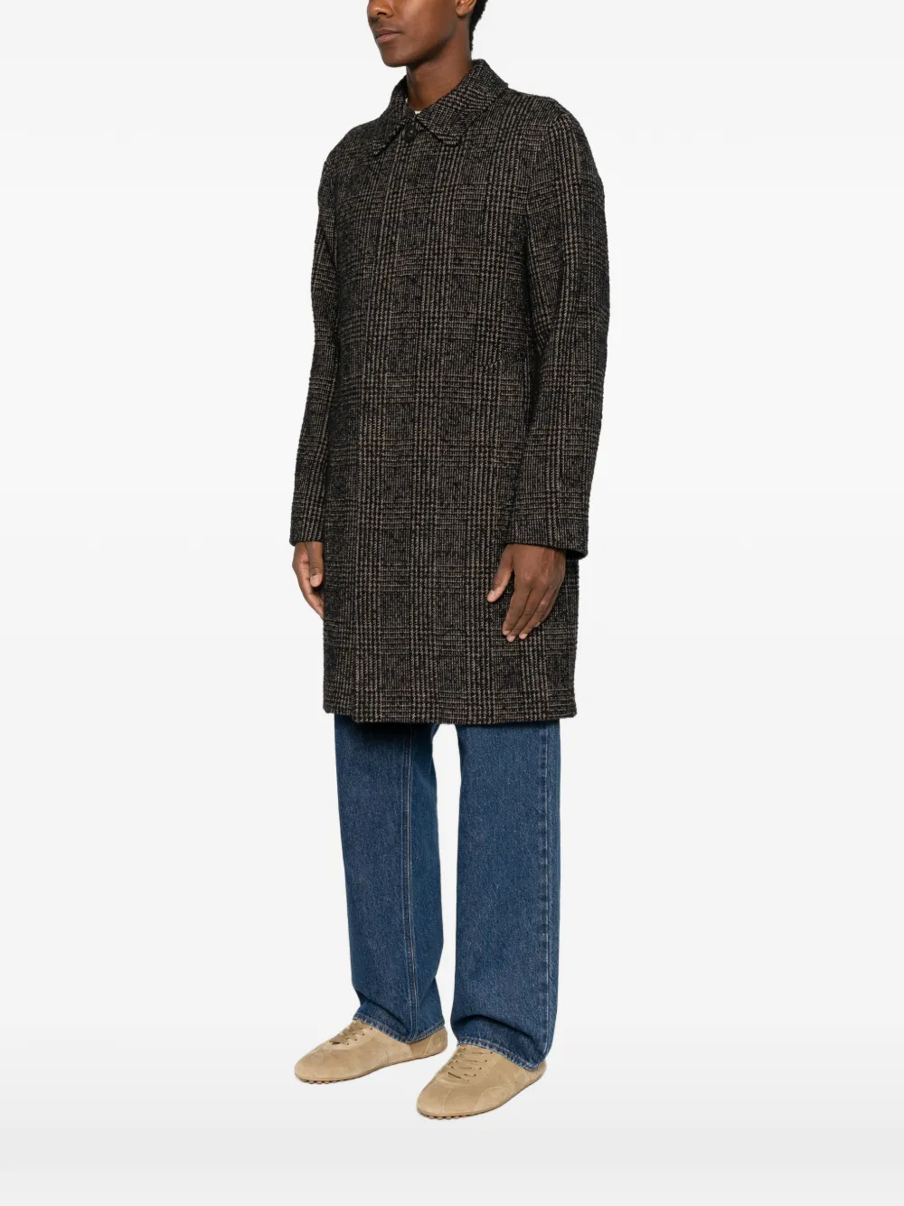 Manuel Ritz Prince of Wales bouclé jas Blauw
