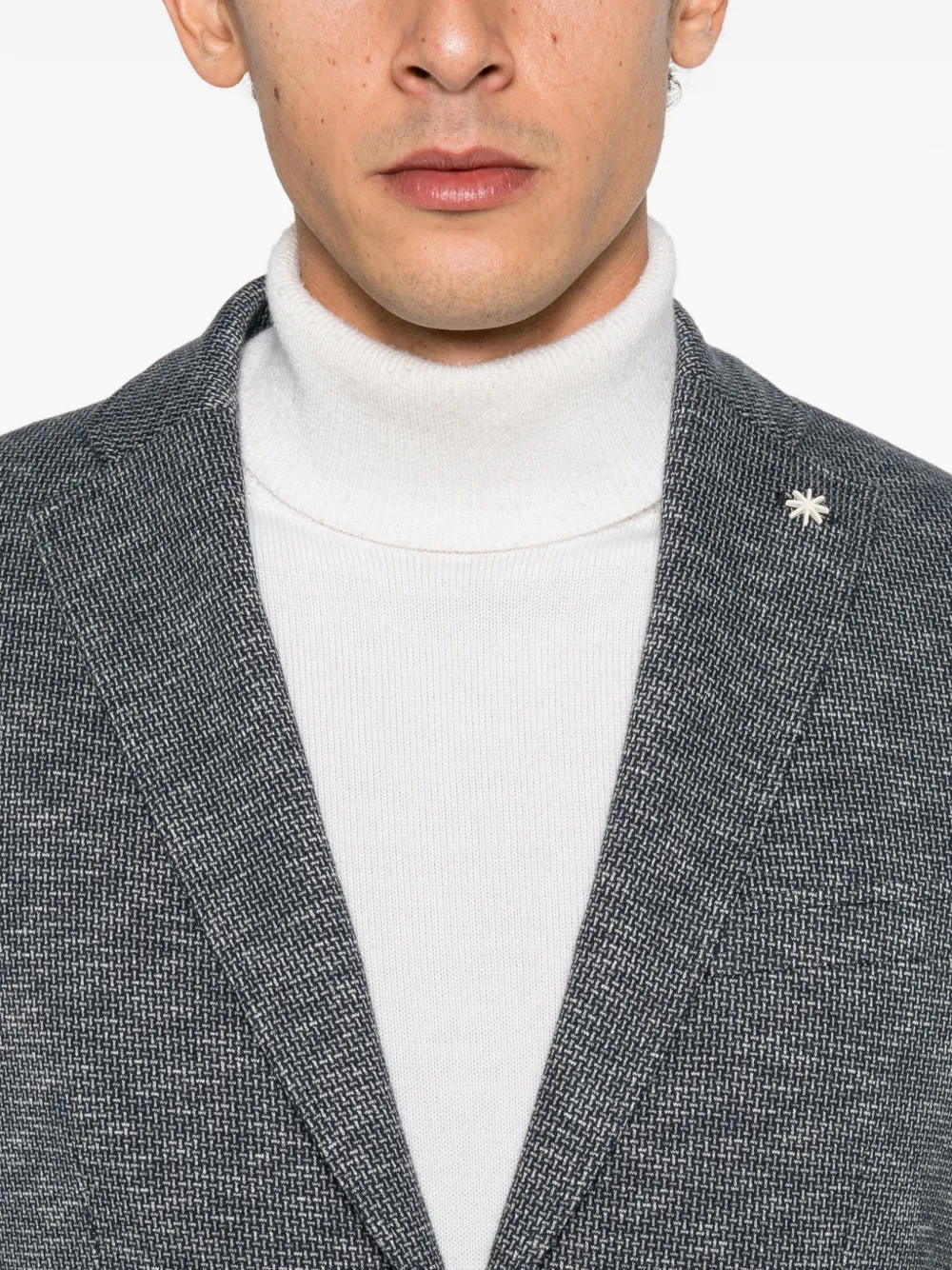 Manuel Ritz patterned blazer Blauw