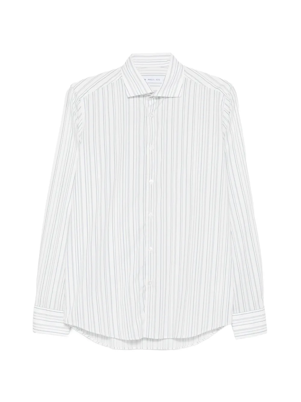Manuel Ritz pinstripe-print poplin shirt | Blue | Image 1