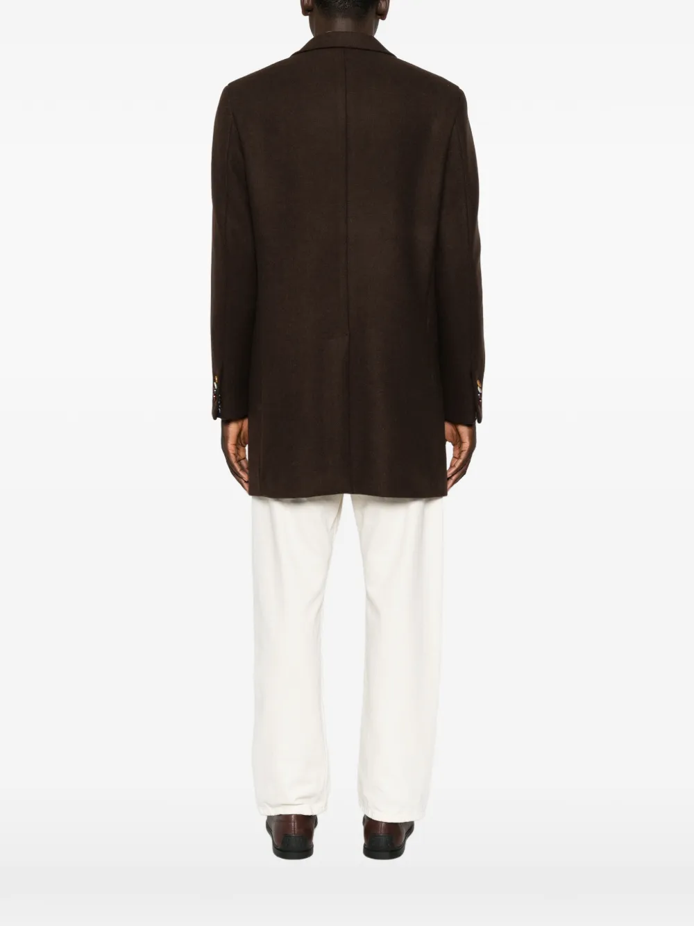 Manuel Ritz Slim-fit jas met gekerfde revers Bruin