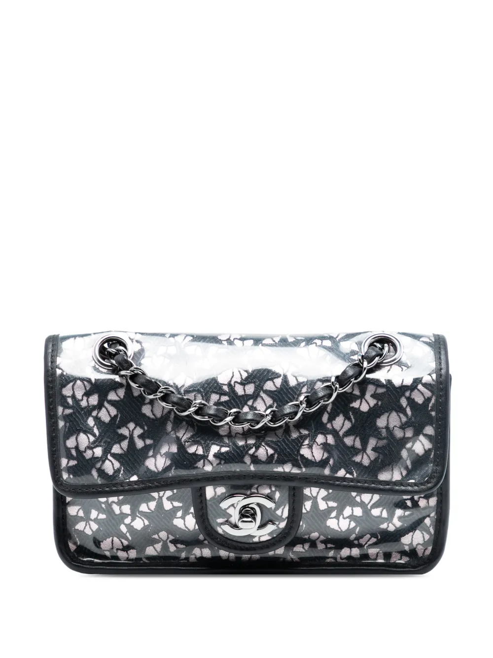 CHANEL Pre-Owned 2006-2008 Small PVC Star Lace Single Flap shoulder bag - Nero