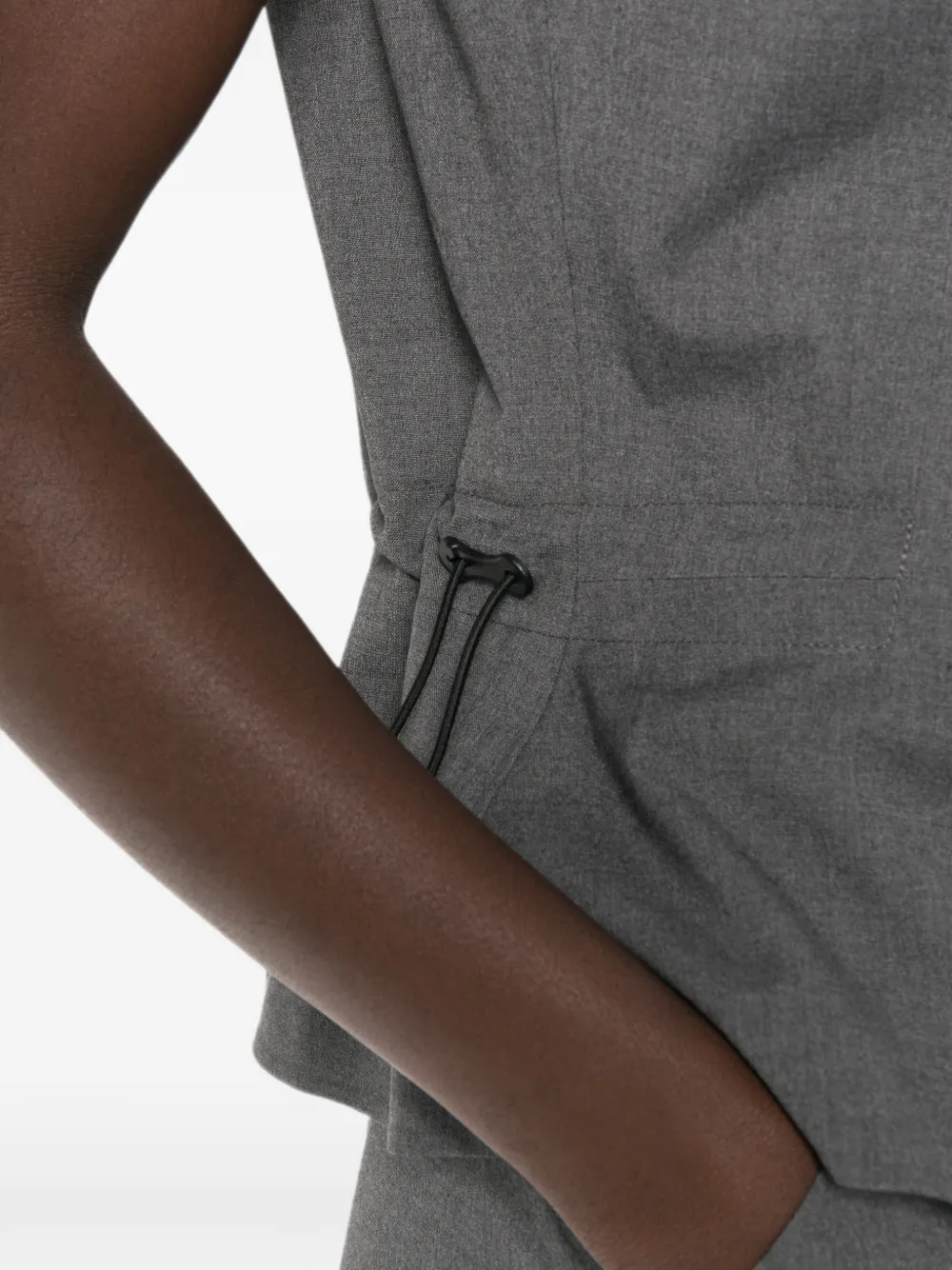 Coperni Gilet met trekkoordtaille en knopen Grijs