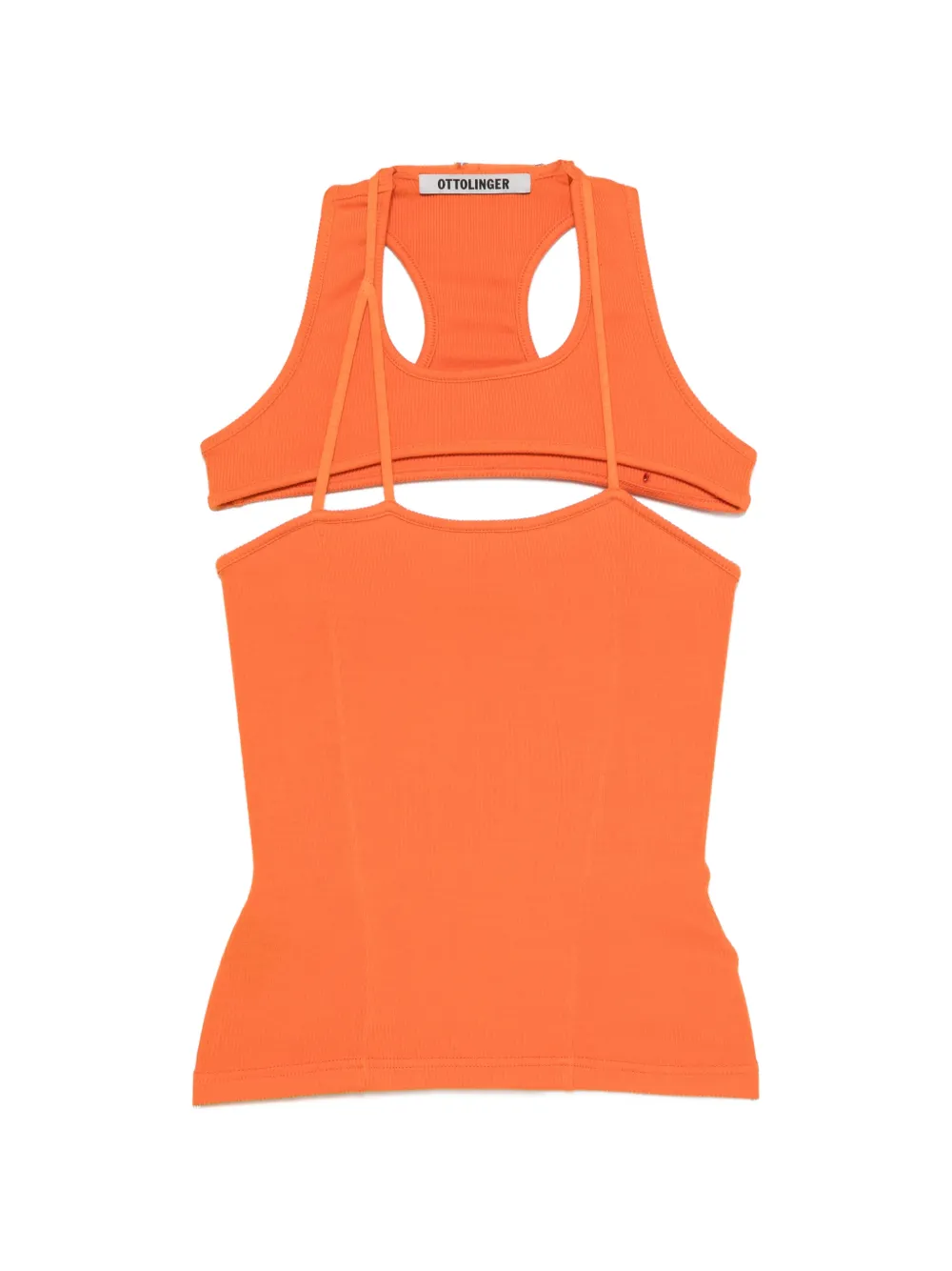 Ottolinger cut-out ribbed tank top - Orange