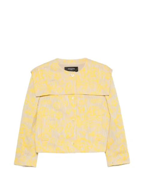 Rochas floral-jacquard cropped jacket