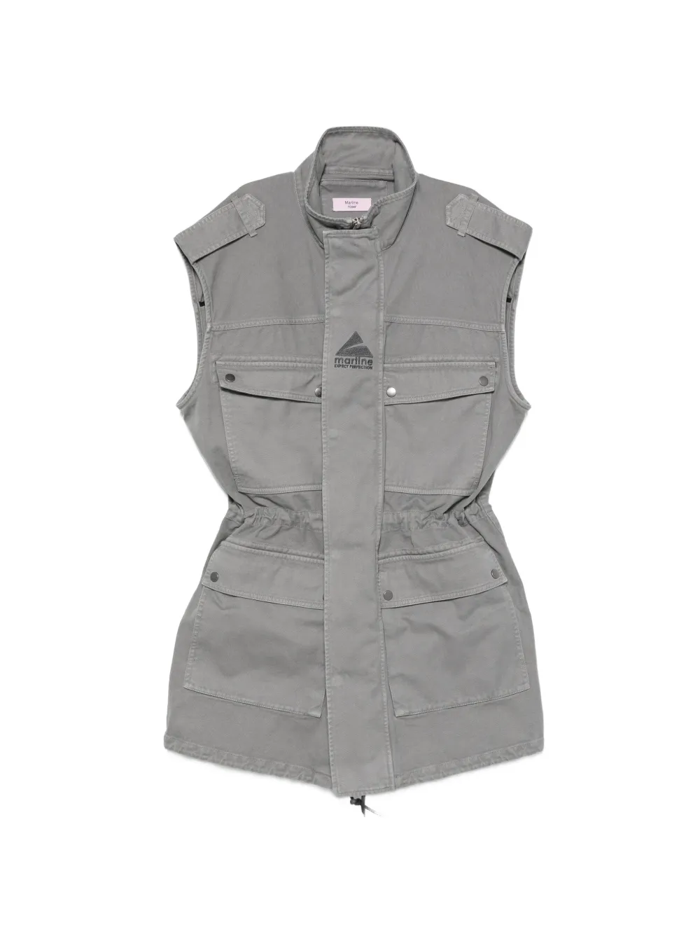 Martine Rose logo-embroidered drawstring gilet - Grigio