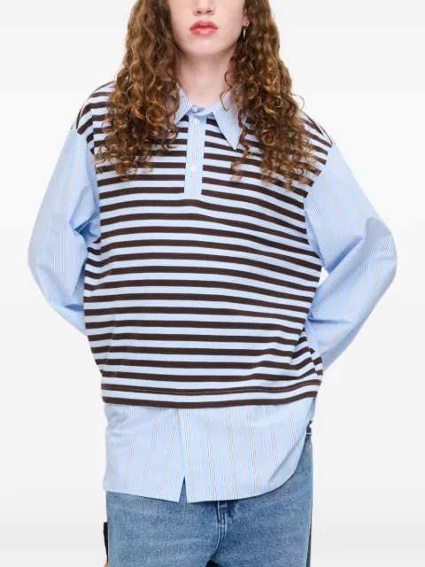 Charles Jeffrey Loverboy Merge striped cotton polo shirt
