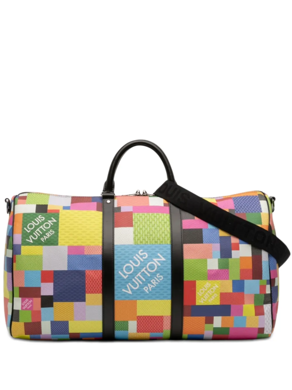 Louis Vuitton Pre-Owned 2021 Multicolor Damier Graphite 3D Keepall Bandouliere 50 travel bag - Nero
