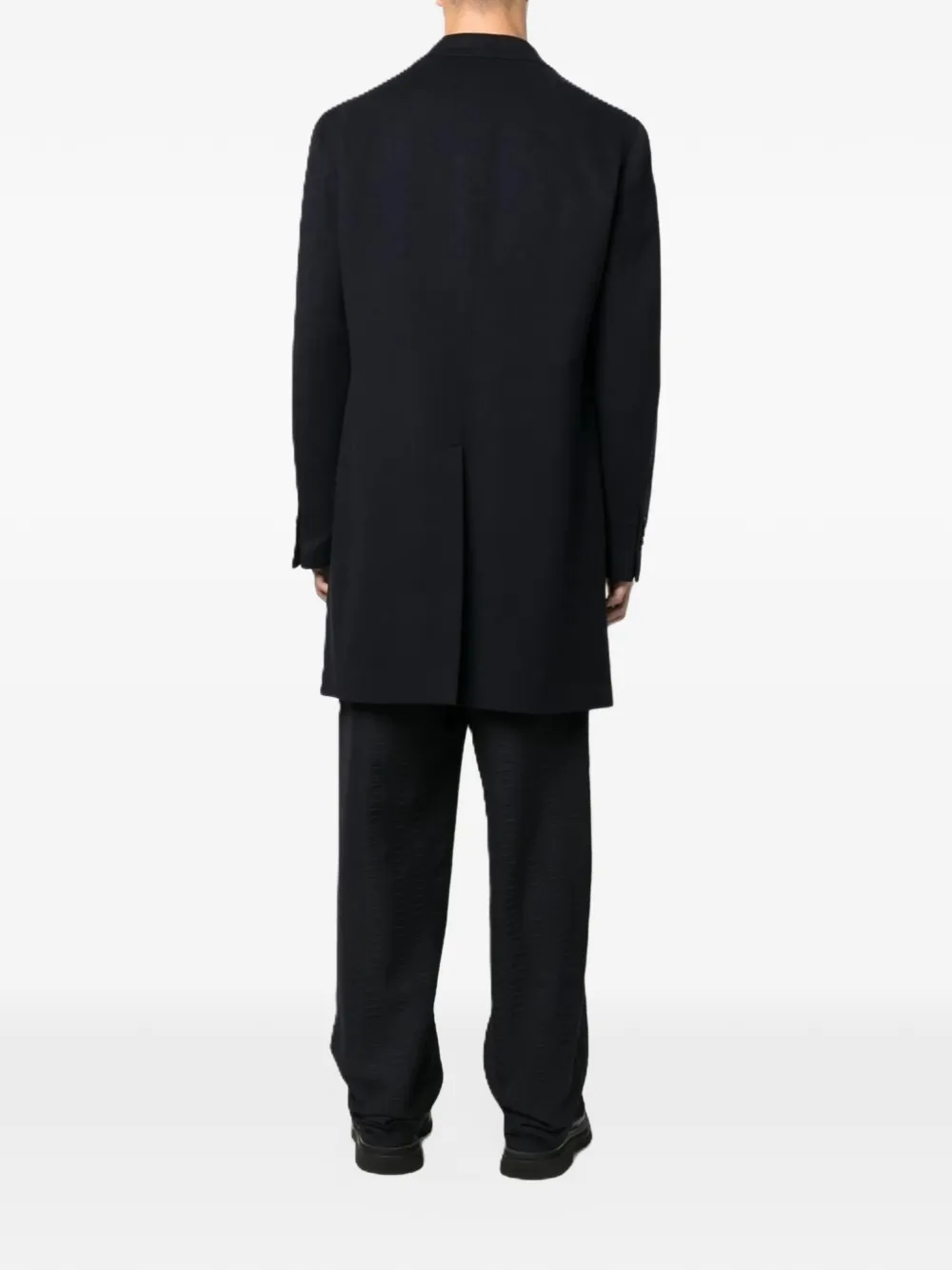 Tagliatore single-breasted notched-lapel coat Blauw