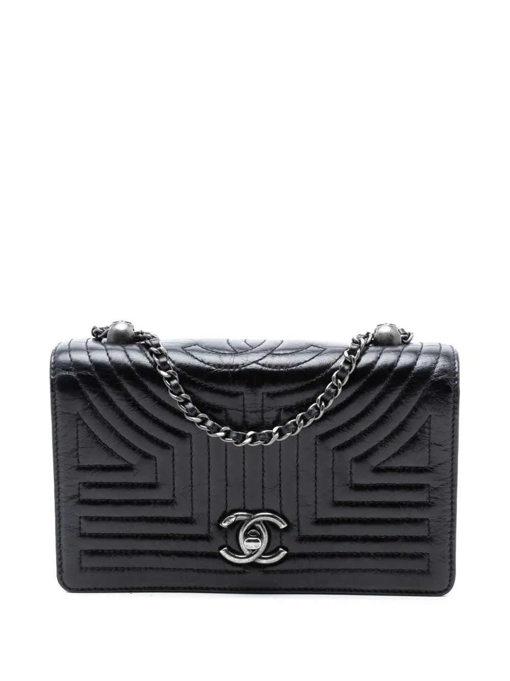 CHANEL Pre-Owned 2015-2016 Small Quilted Calfskin Korean Garden Flap crossbody bag - Nero