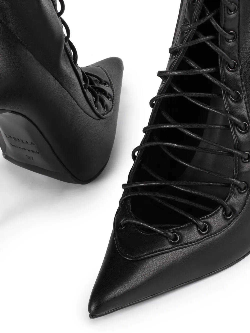 Le Silla COLETTE THIGH-HIGH BOOT 120 mm Leather Effect Vegan Material Zwart