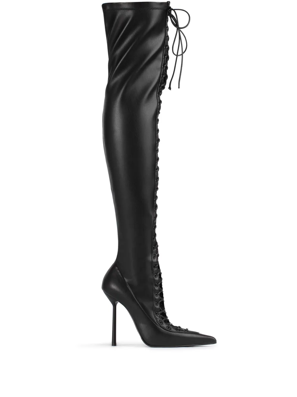 Le Silla COLETTE THIGH-HIGH BOOT 120 mm Leather Effect Vegan Material Zwart