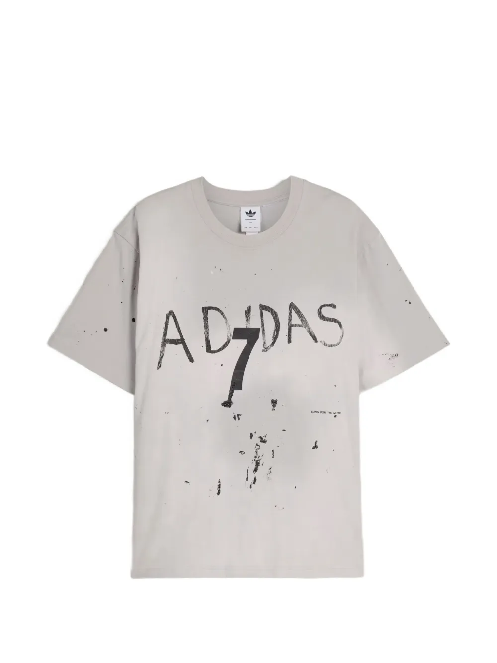 adidas x Song for the Mute 007 logo-print paint-splatter T-shirt - Grigio
