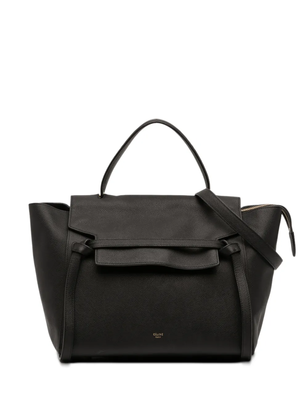 Celine Pre-Owned 2015 Mini Grained Calfskin Belt satchel - Nero
