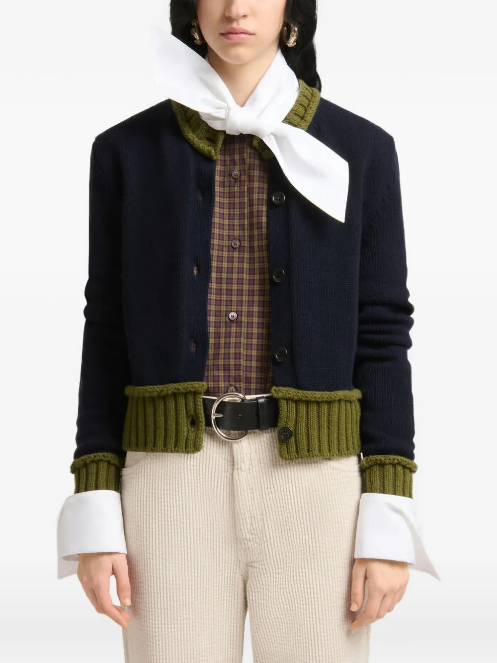 Marni Geribbeld vest Blauw