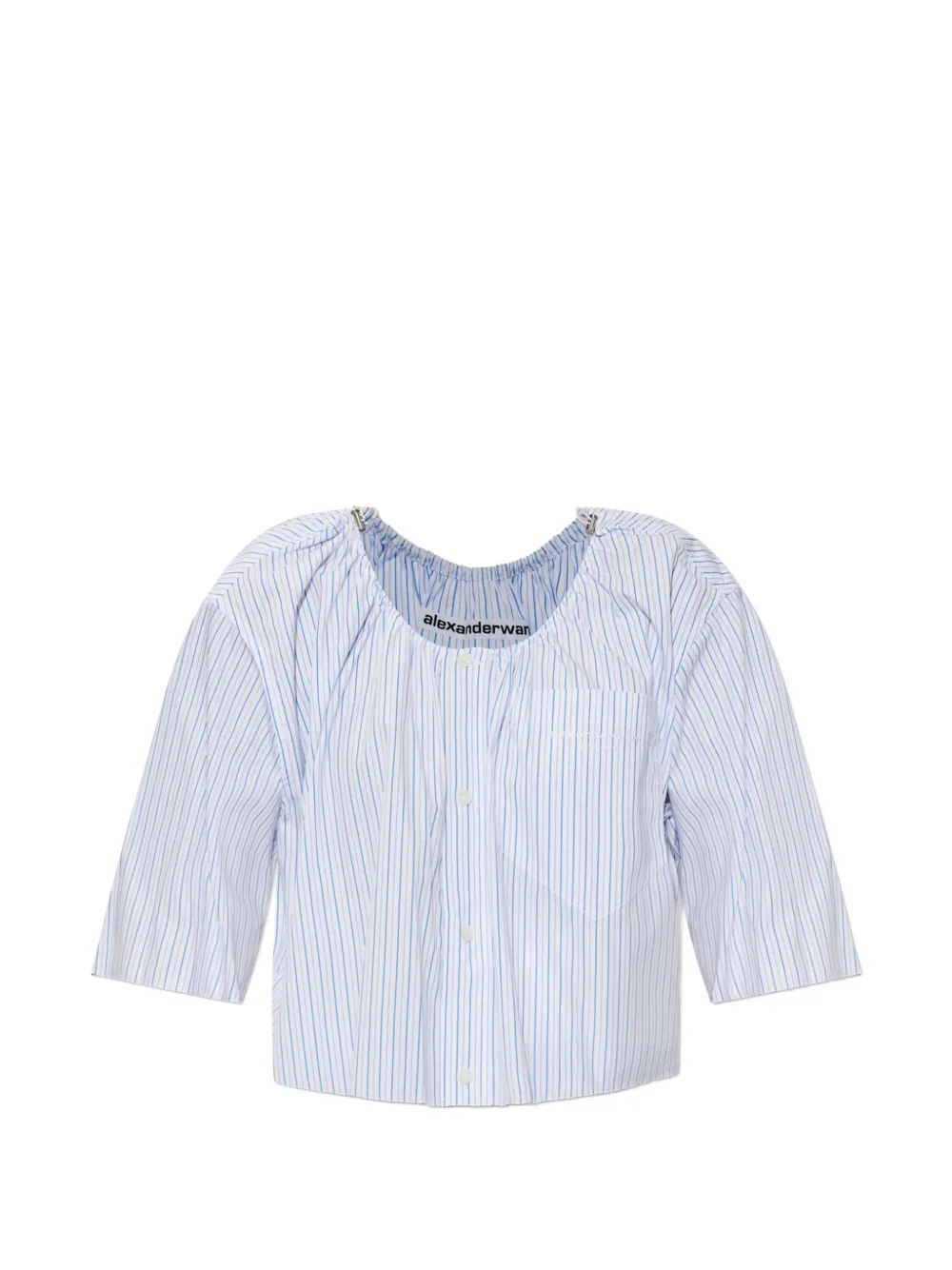 Alexander Wang striped cropped top - White
