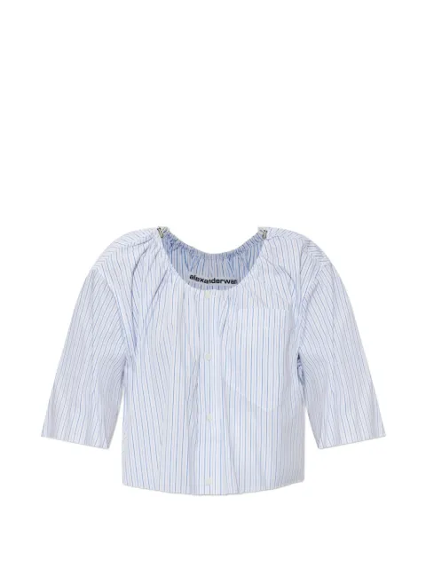 Alexander Wang camisa corta con rayas estampadas