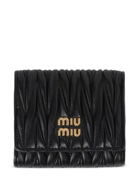 Miu Miu small matelassé nappa-leather wallet