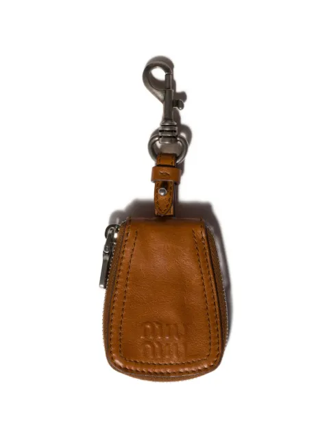 Miu Miu leather keyring charm