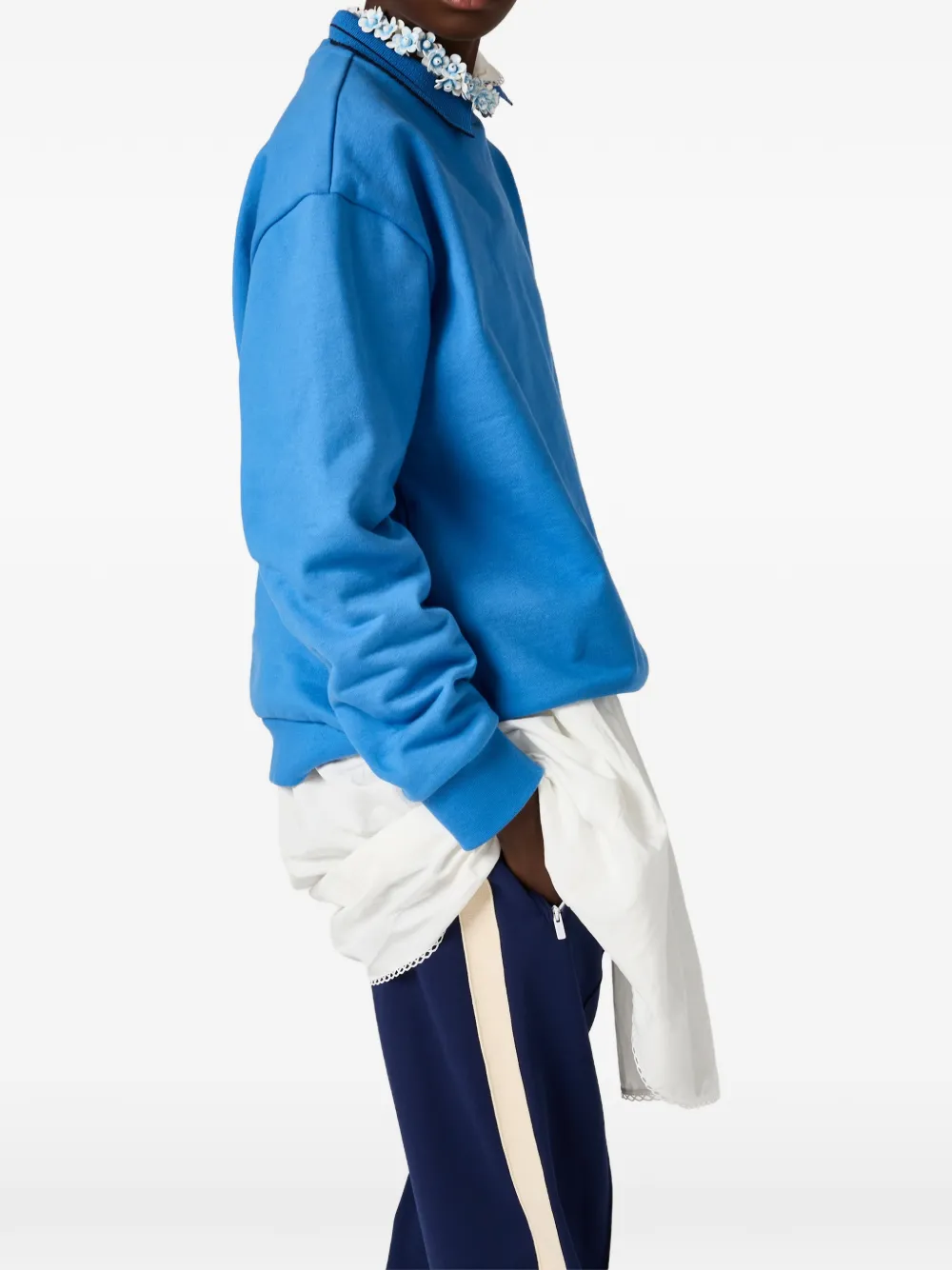Miu Fleece sweater Blauw