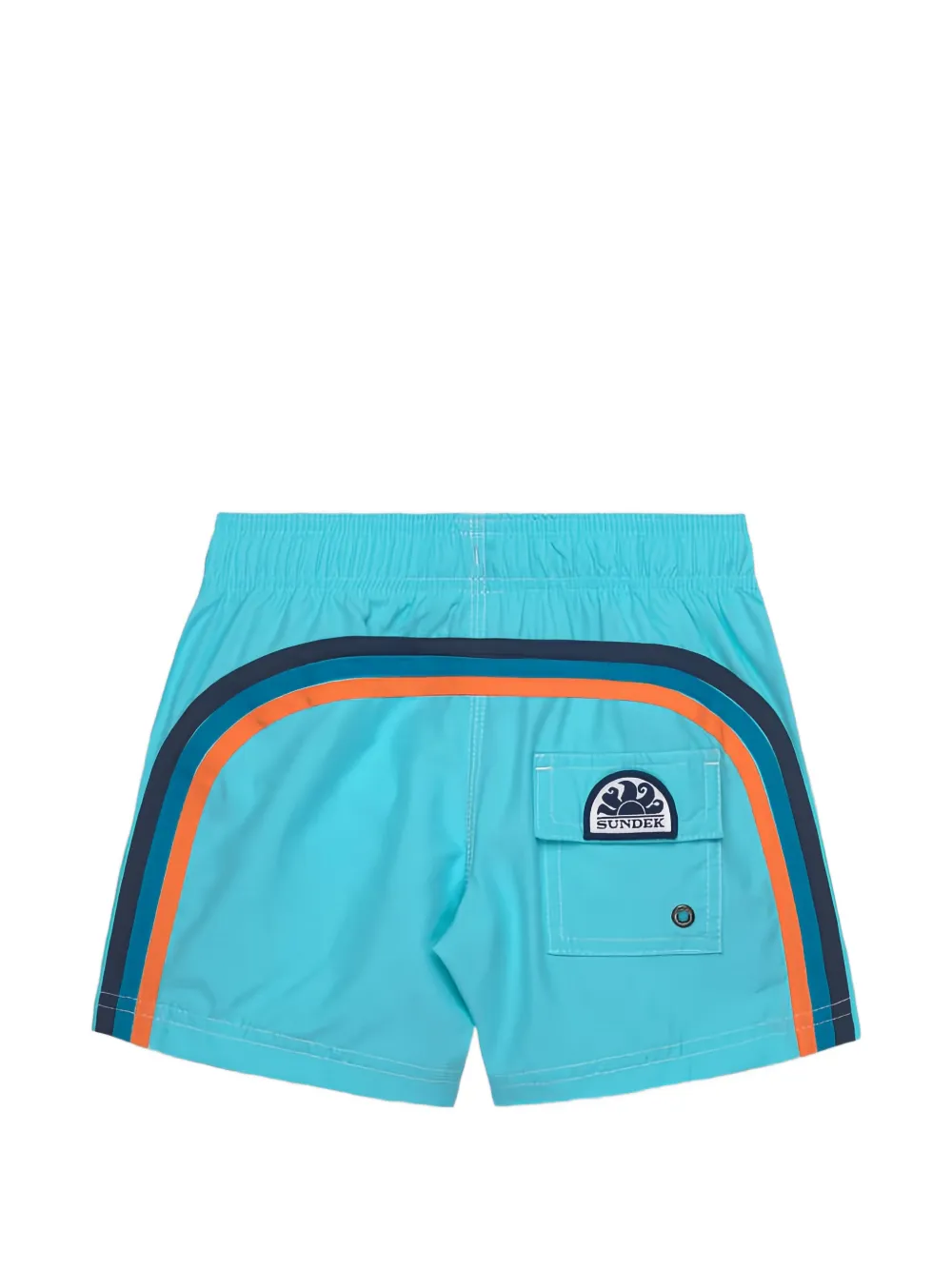 Sundek Gestreepte zwembroek met trekkoord Blauw