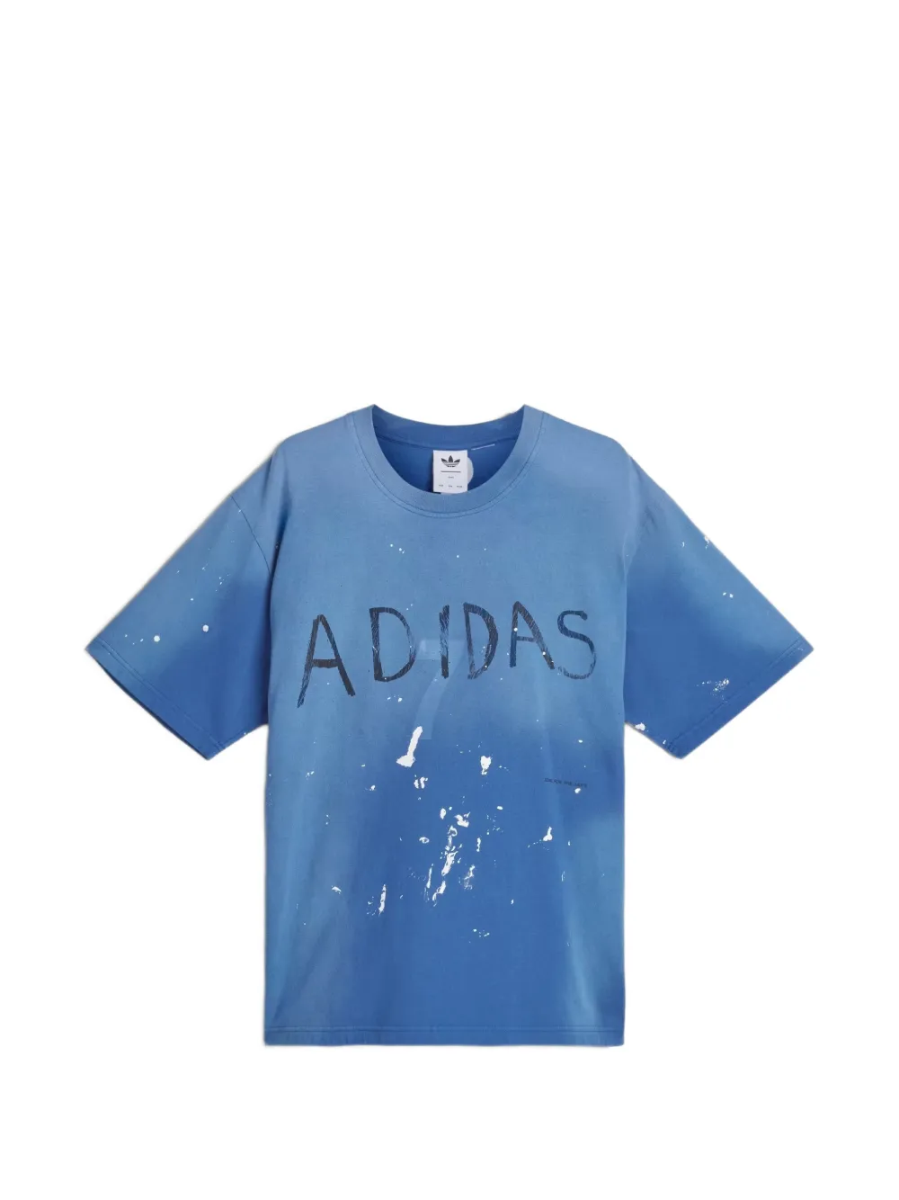 adidas x Song for the Mute 007 paint-splatter logo-print T-shirt - Blu