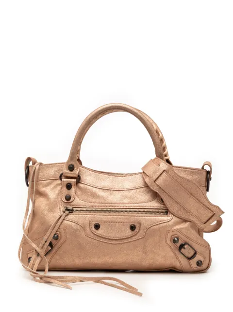Balenciaga Pre-Owned 2001-2010 Metallic Craquele Suede Motocross Classic First satchel