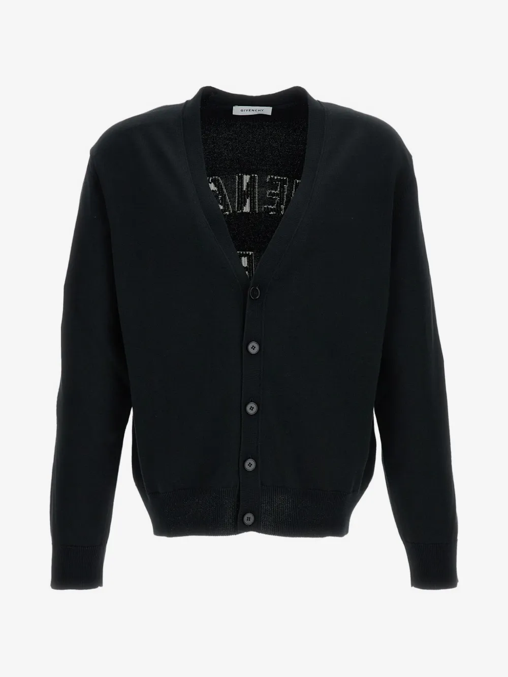 Givenchy intarsia-knit V-neck cardigan | Black | Image 1
