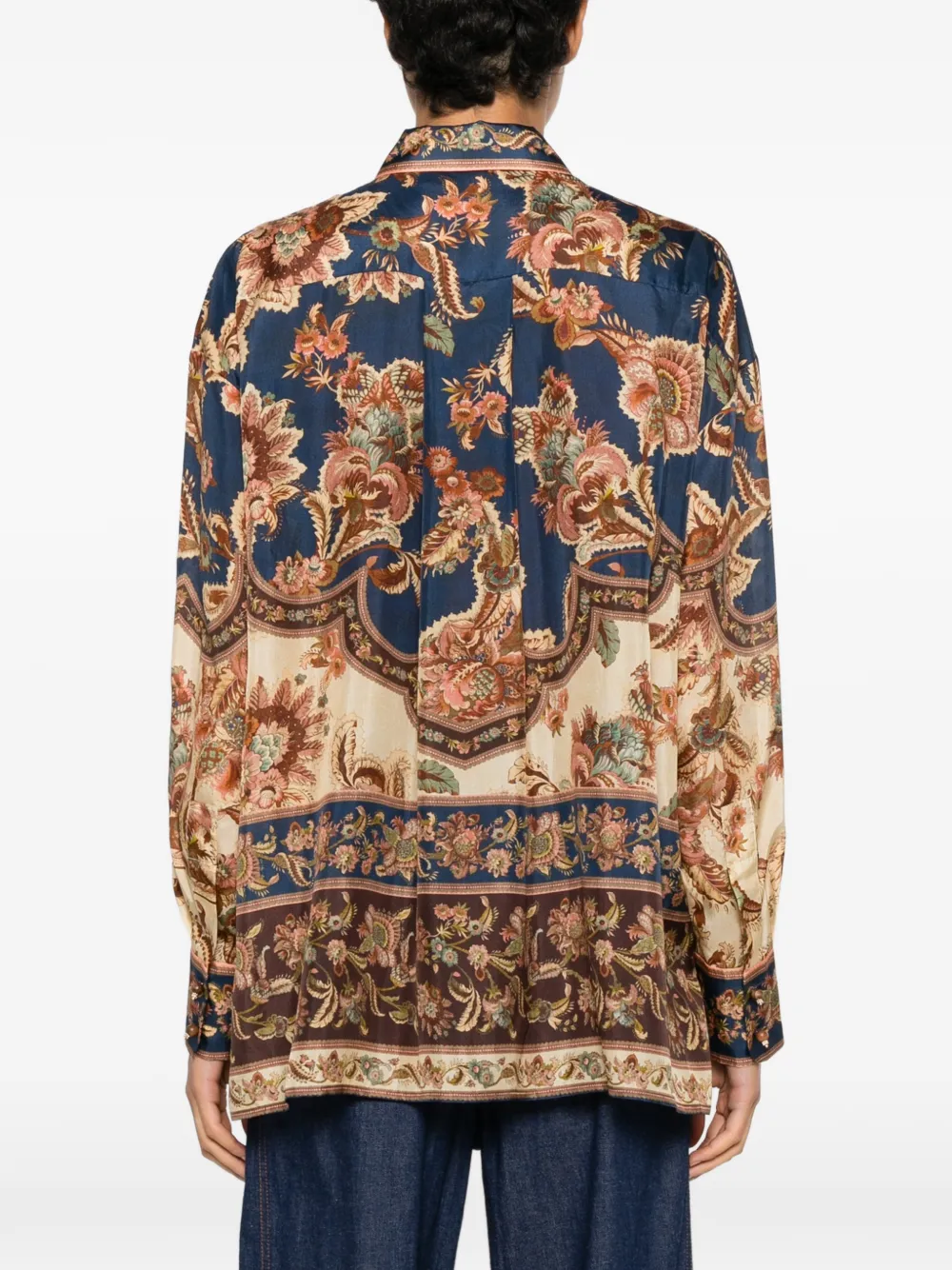 ZIMMERMANN Aster broek met bloemenprint Bruin