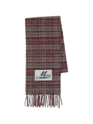 Marni チェック スカーフ | レッド | FARFETCH JP
