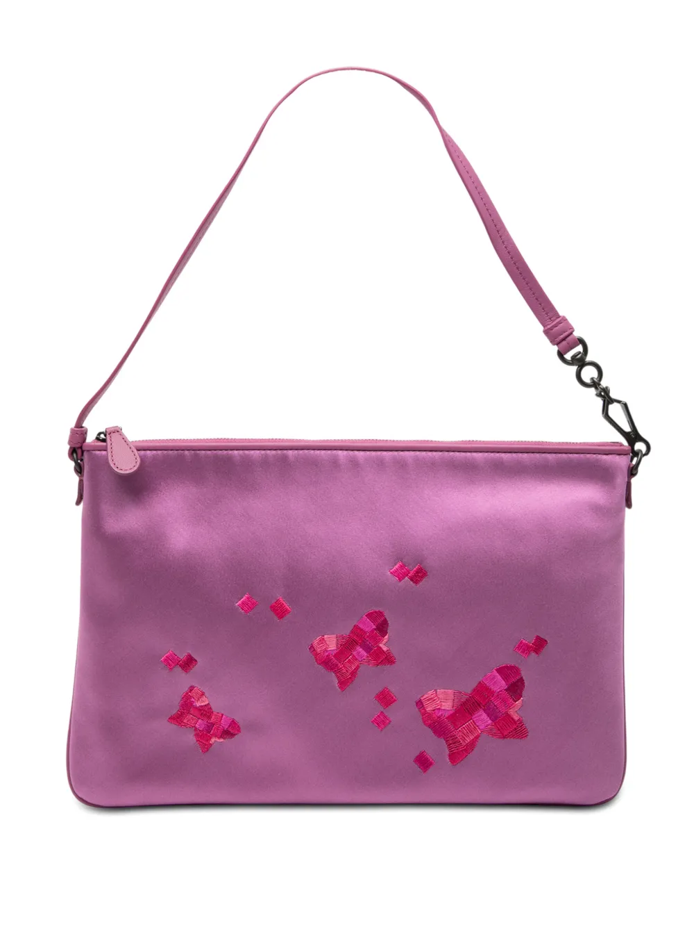 Bottega Veneta Pre-Owned 2012-2025 Satin Embroidered Butterflies shoulder bag - Violett