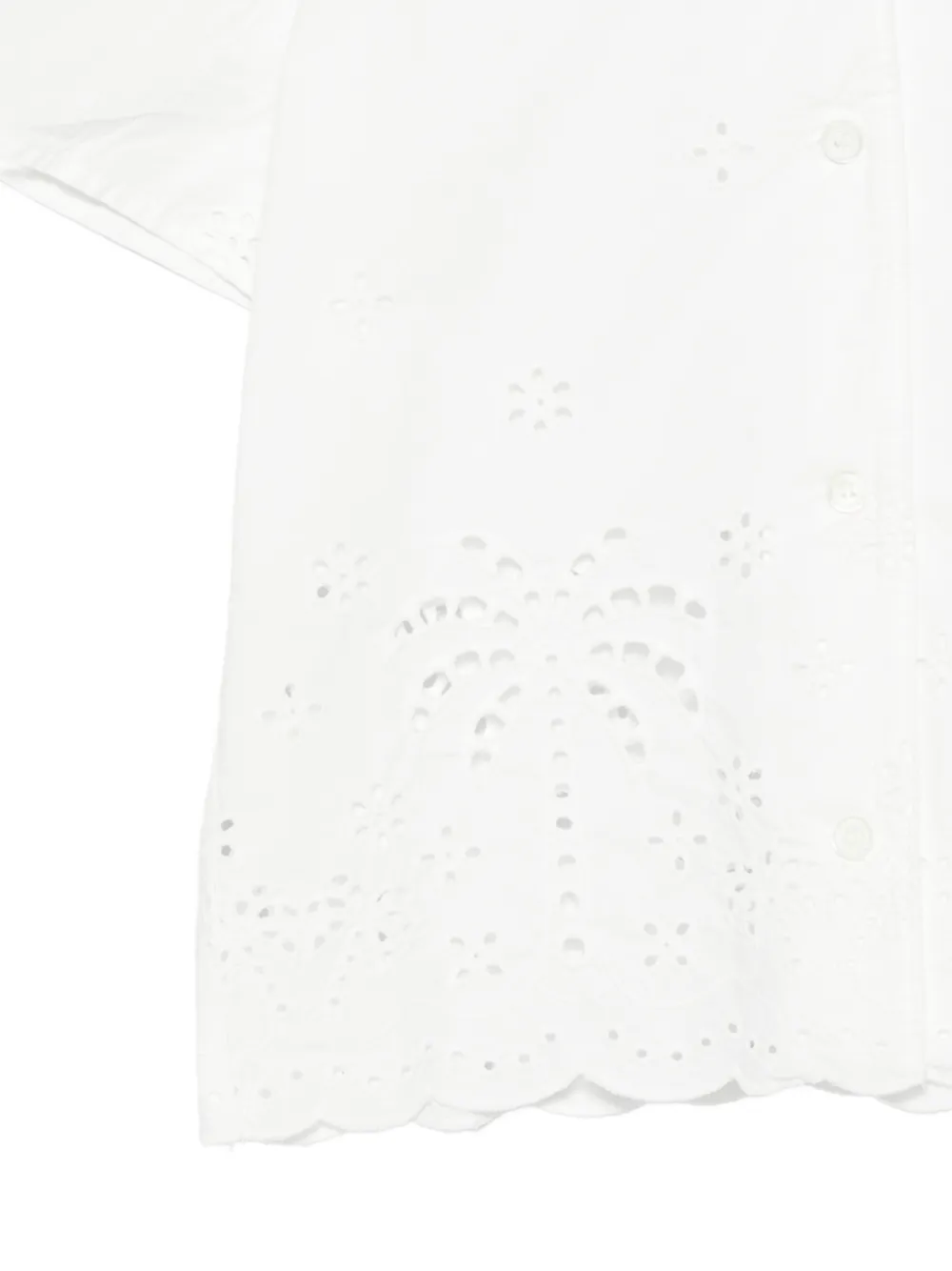MC2 Saint Barth Kids Everlee broderie anglaise gewelfde blouse Wit