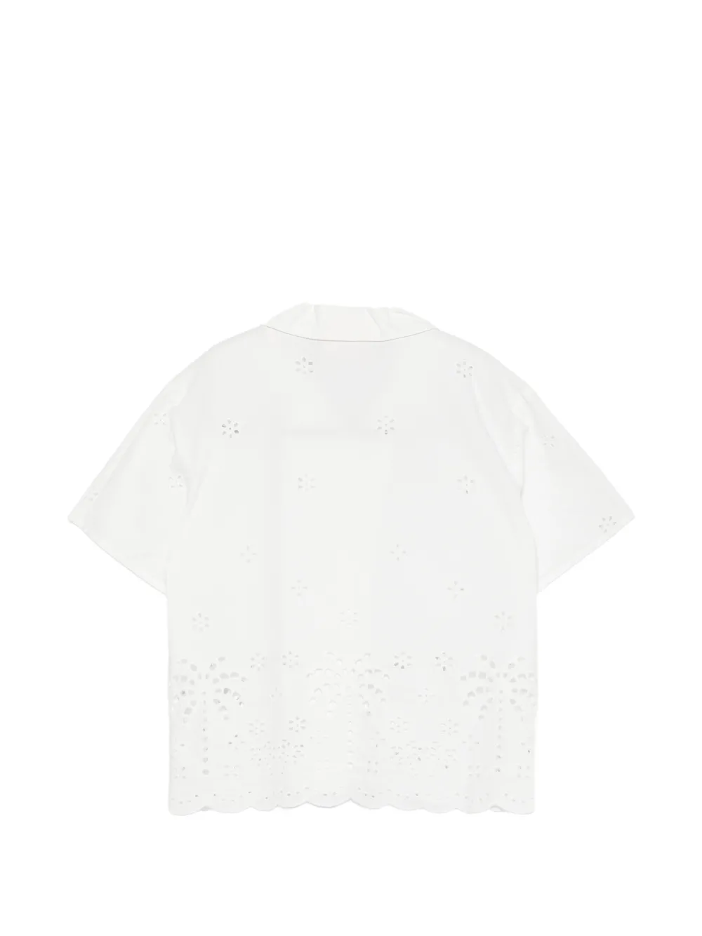 MC2 Saint Barth Kids Everlee broderie anglaise gewelfde blouse Wit