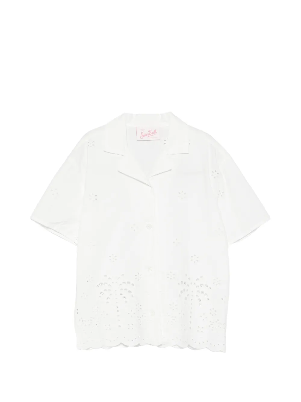 MC2 Saint Barth Kids Everlee broderie anglaise gewelfde blouse Wit