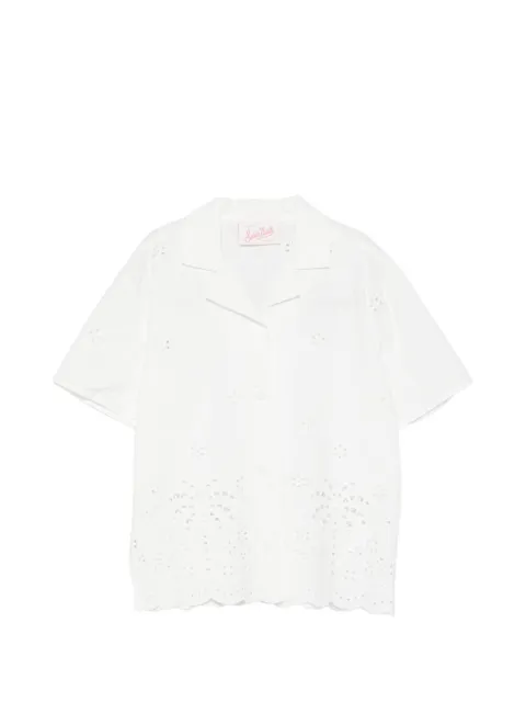 MC2 Saint Barth Kids blusa Everlee con bordado inglés
