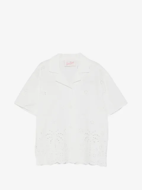 MC2 Saint Barth Kids blusa Everlee con bordado inglés