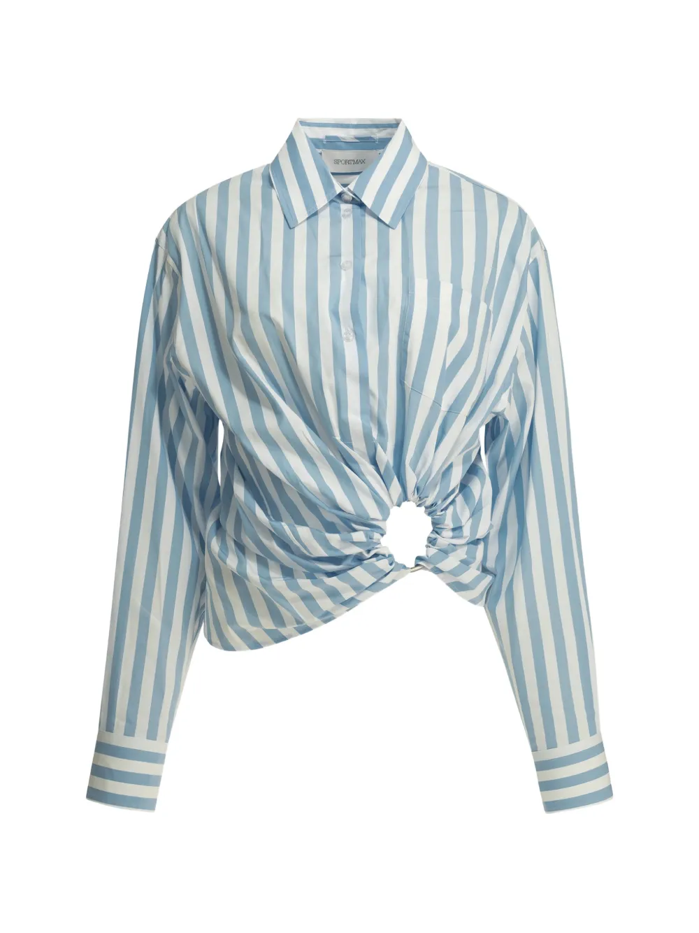 Max Mara Striped Ring-detail Blouse In Multi