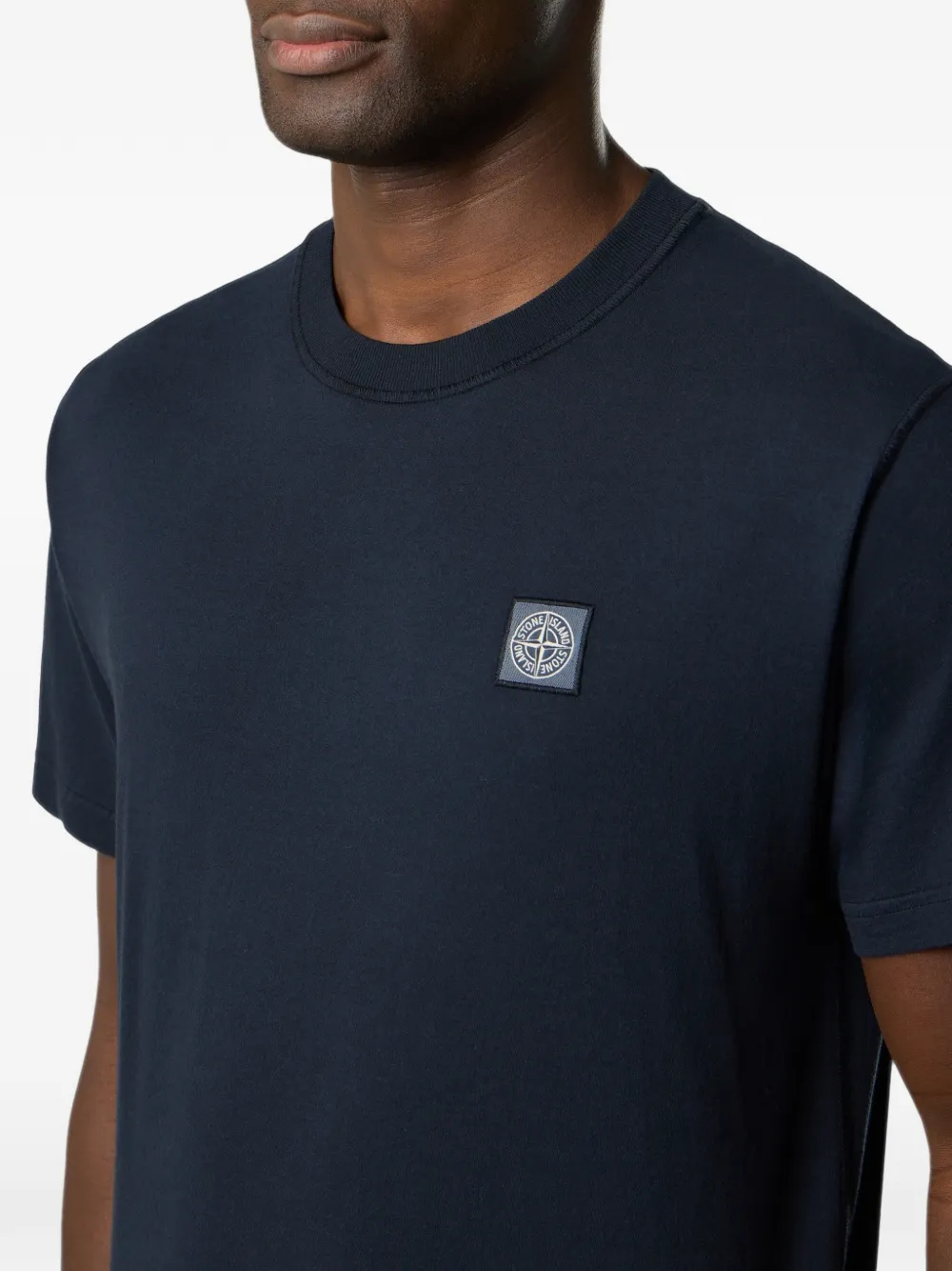 Stone Island T-shirt met Compass-logopatch Blauw