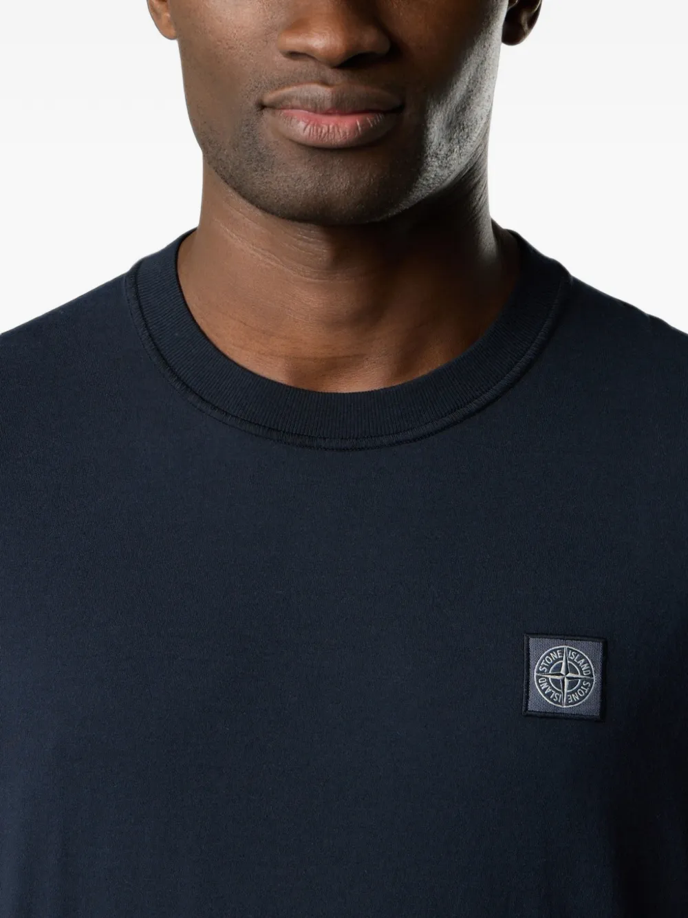 Stone Island T-shirt met Compass-logopatch Blauw
