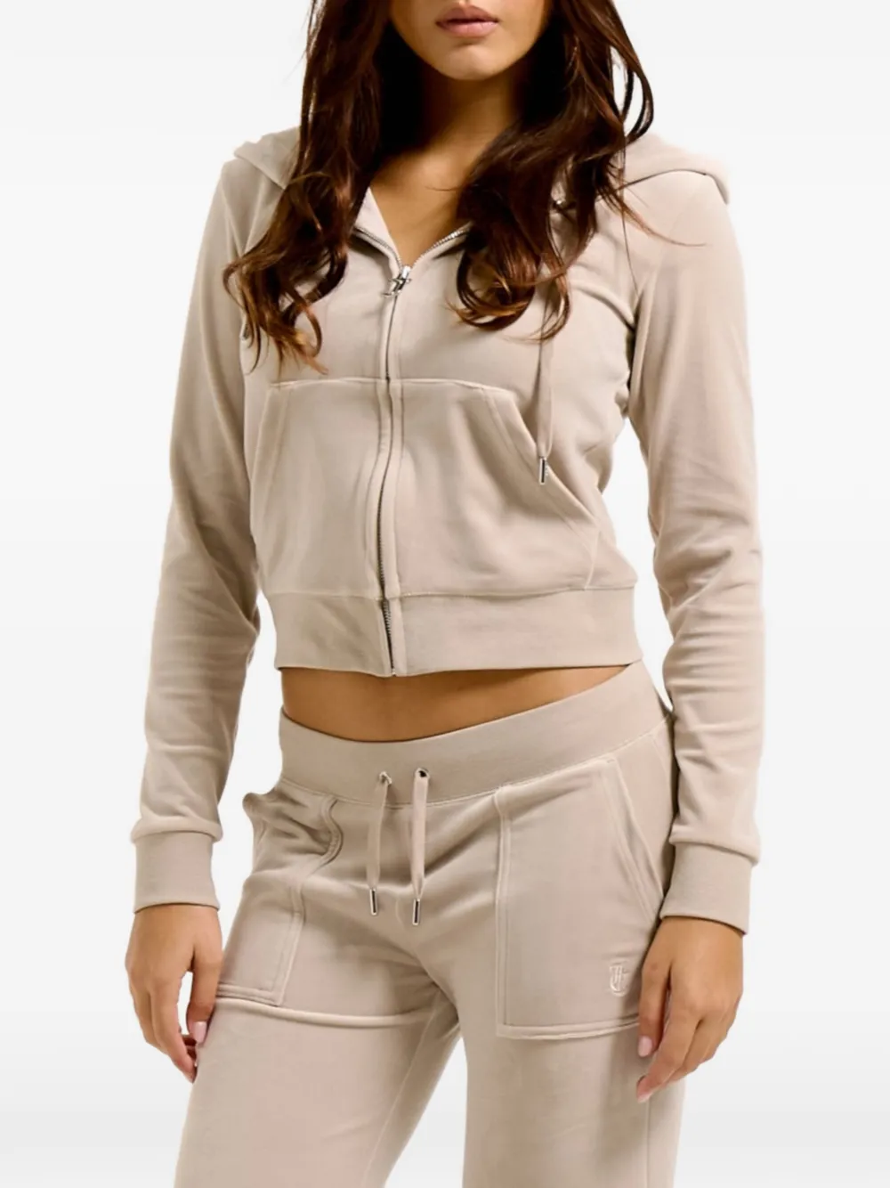 Juicy Couture Robertson fluwelen hoodie Bruin