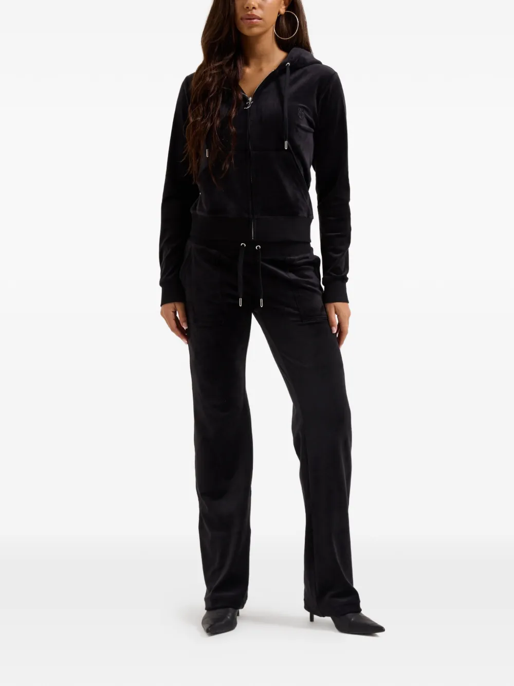 Juicy Couture Robertson fluwelen hoodie Zwart