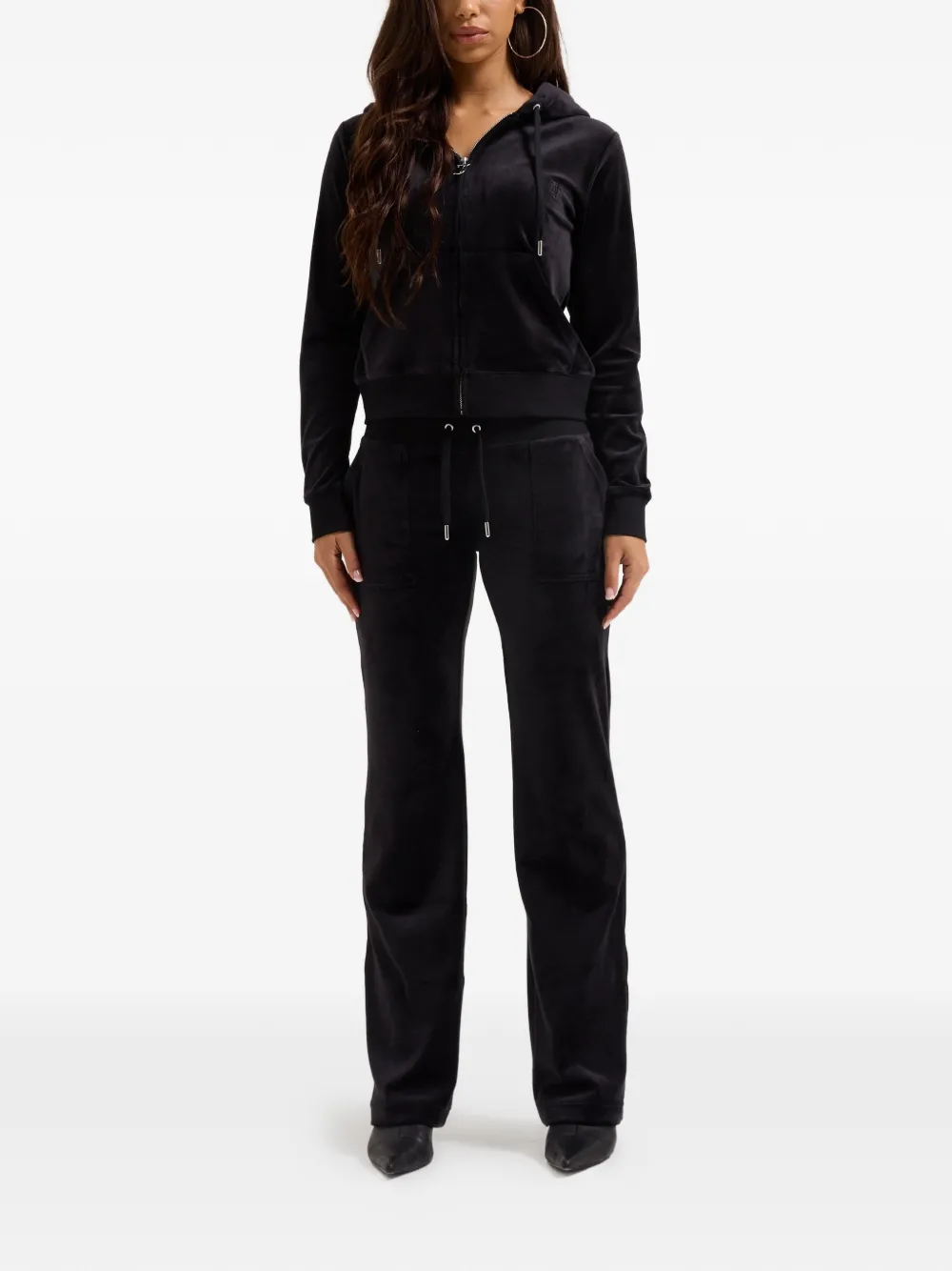 Juicy Couture Robertson fluwelen hoodie Zwart