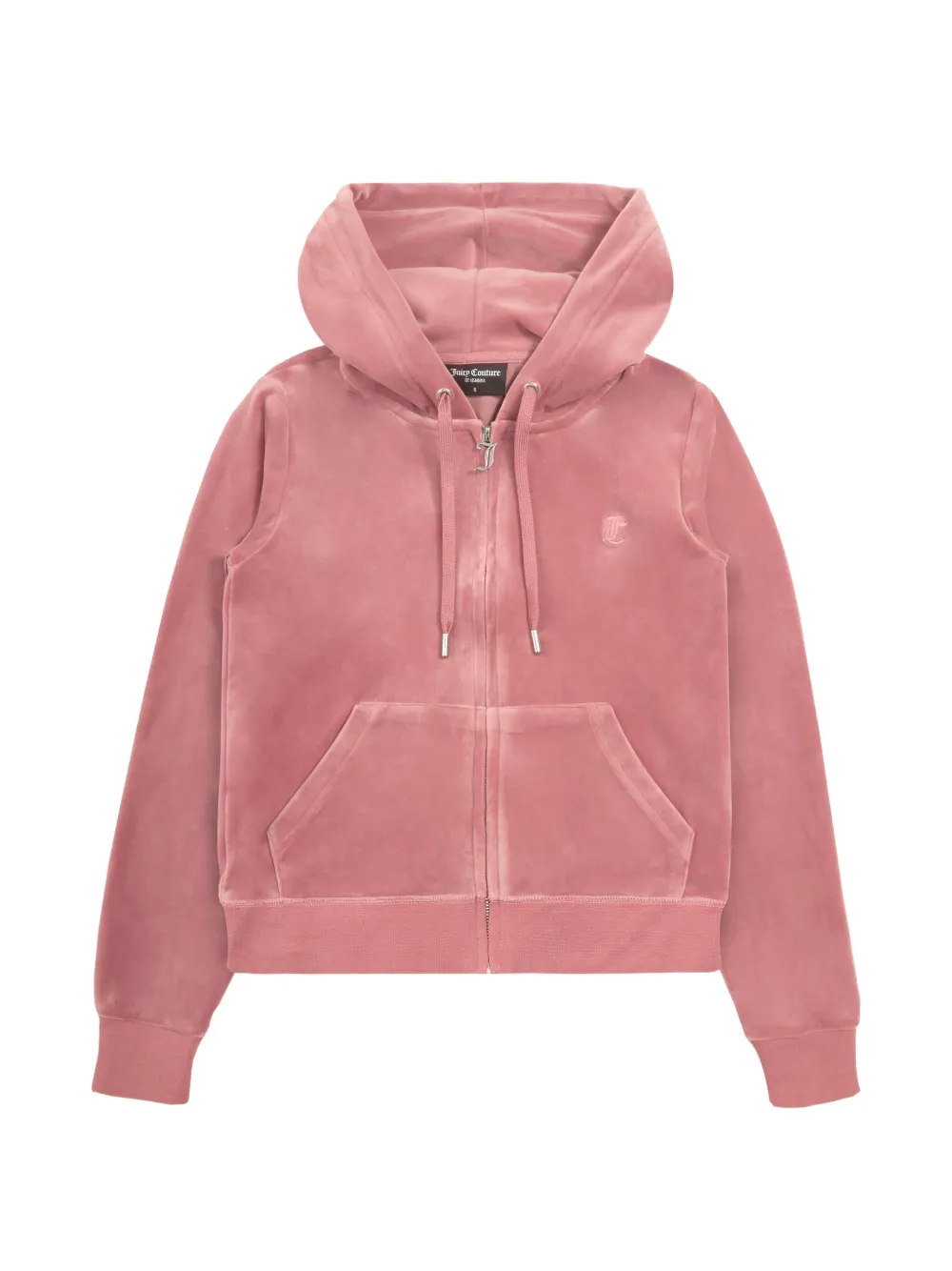 Juicy Couture Felpa Robertson in velluto con cappuccio - Rosa